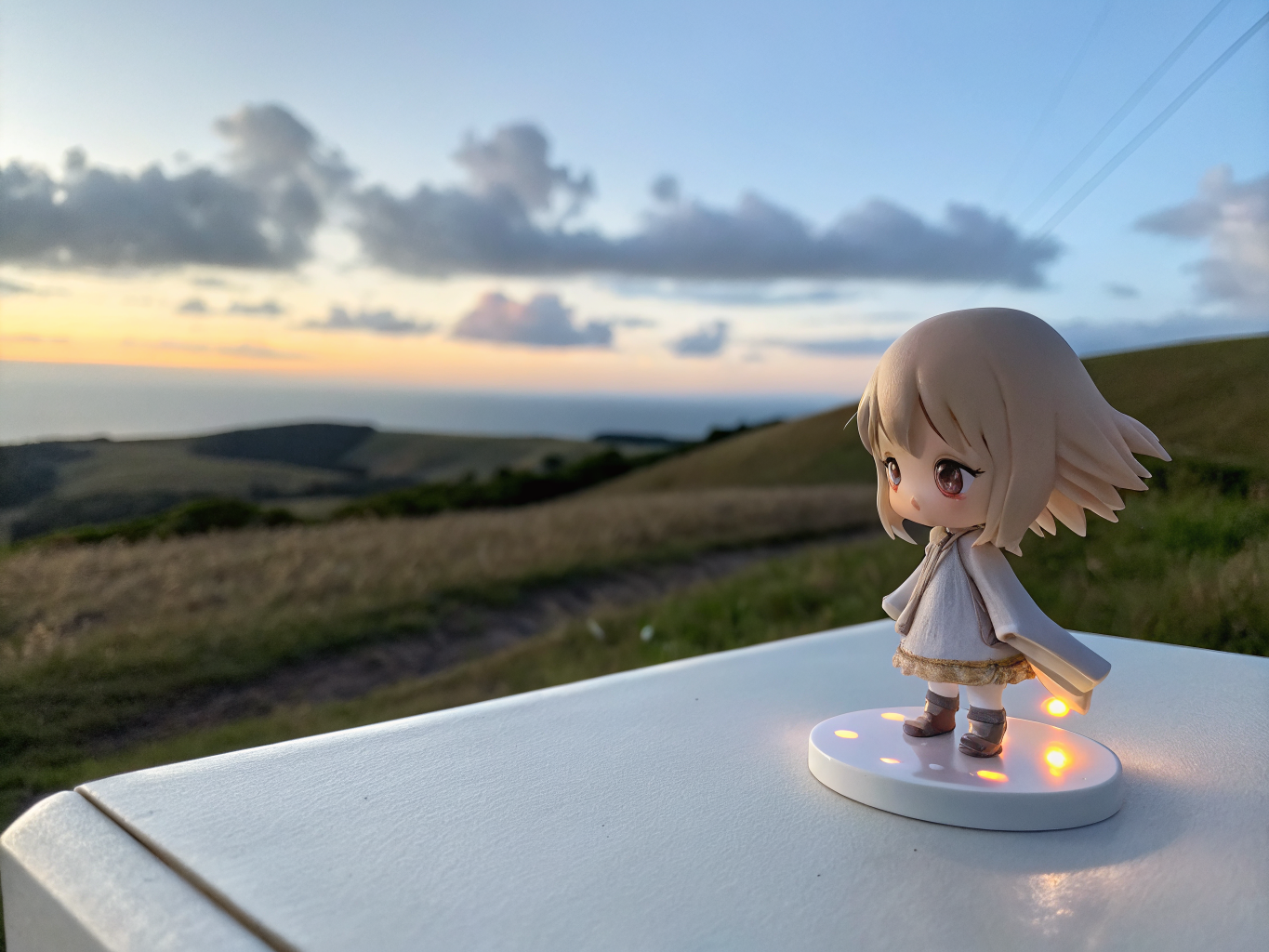 Detailed painted anime scale figure model