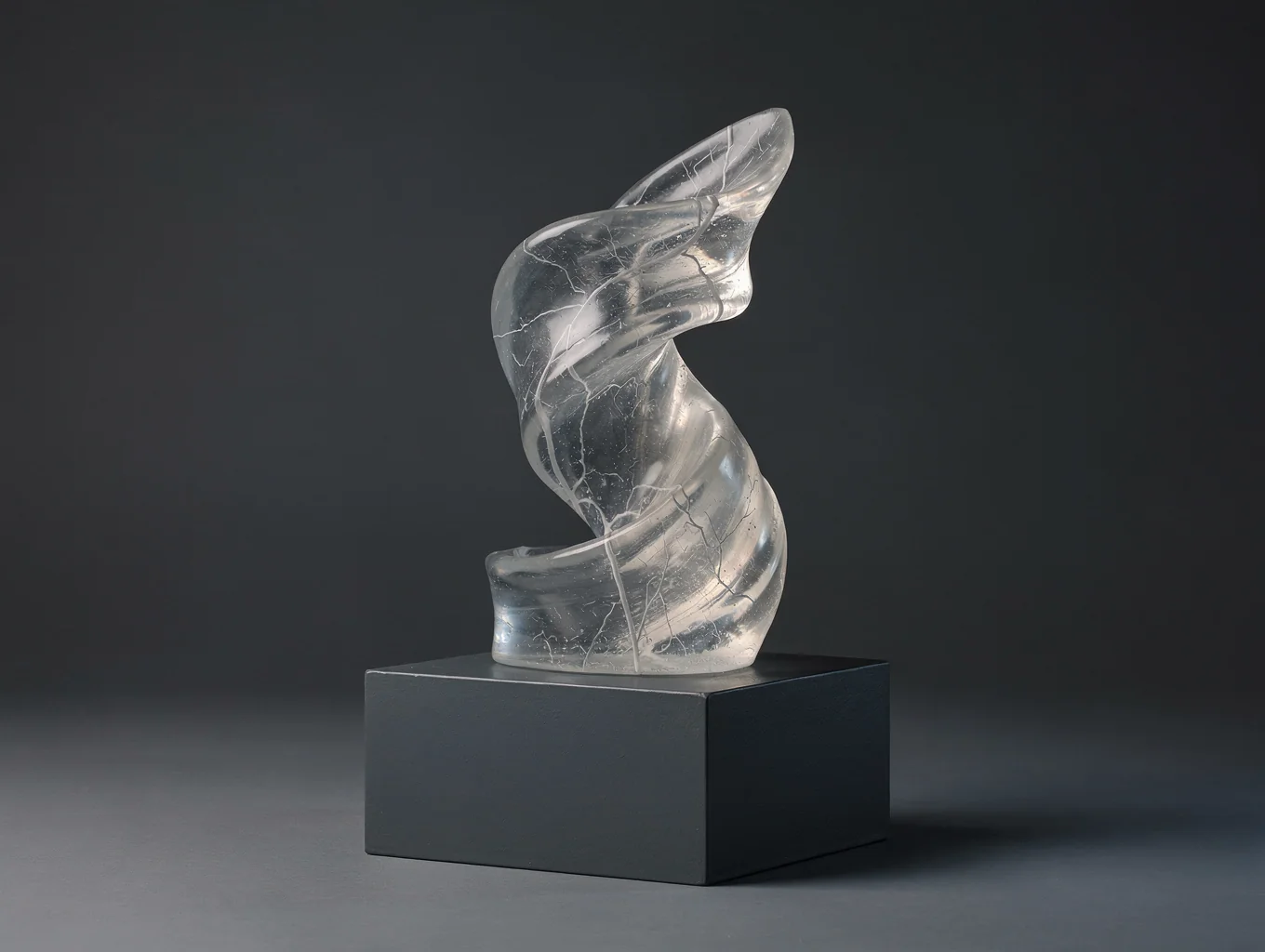 Cast translucent clear resin energy effect part with airbrushed gradient for collector figure