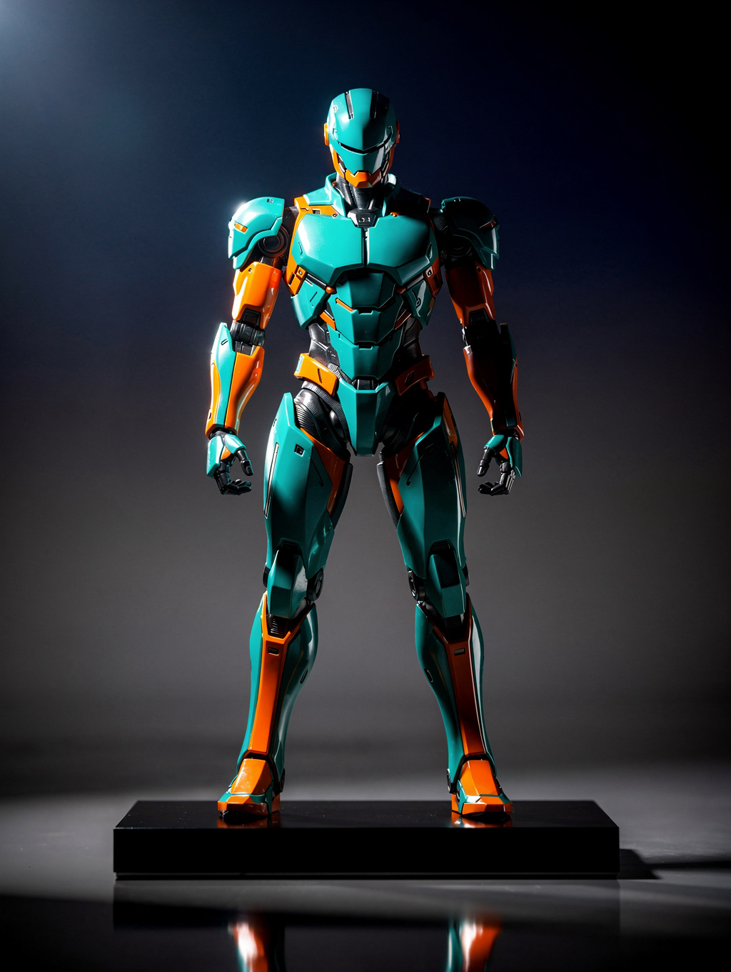 Avant-garde designer toy sculpture with electroplated chrome and matte resin finish