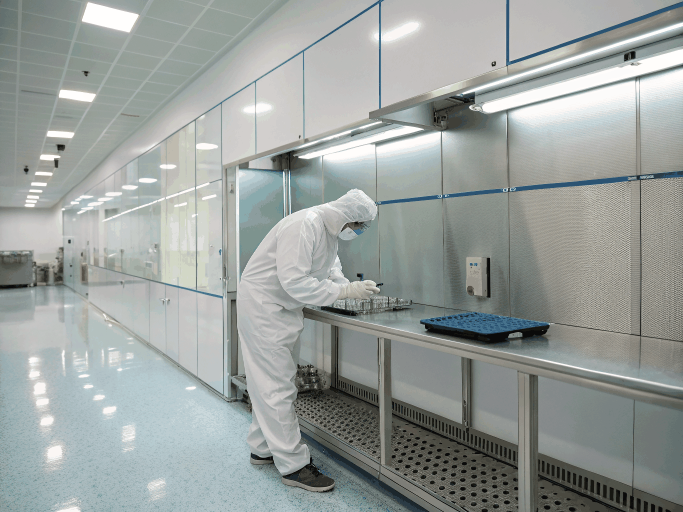 Cleanroom spray booths and tampo pad printing lines