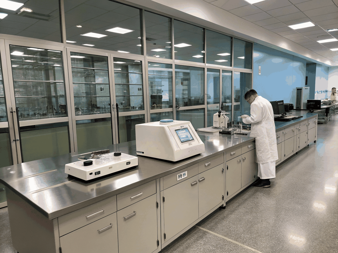 Precision quality control workbench at Hanyang Toy factory