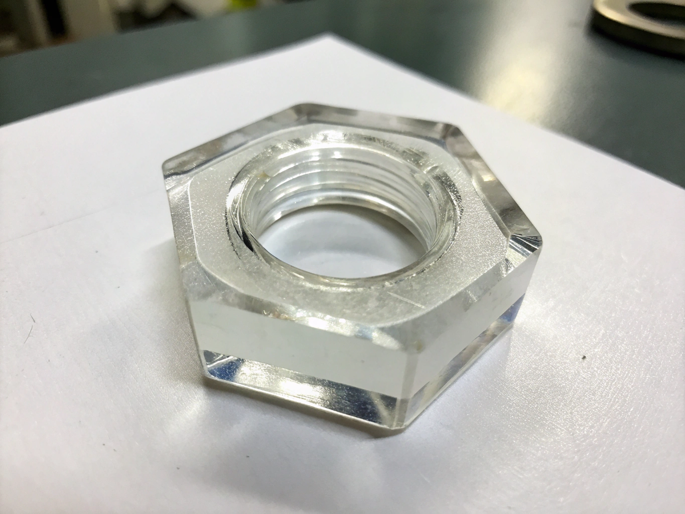 Close-up view of precision interlocking base peg and injection-molded tab